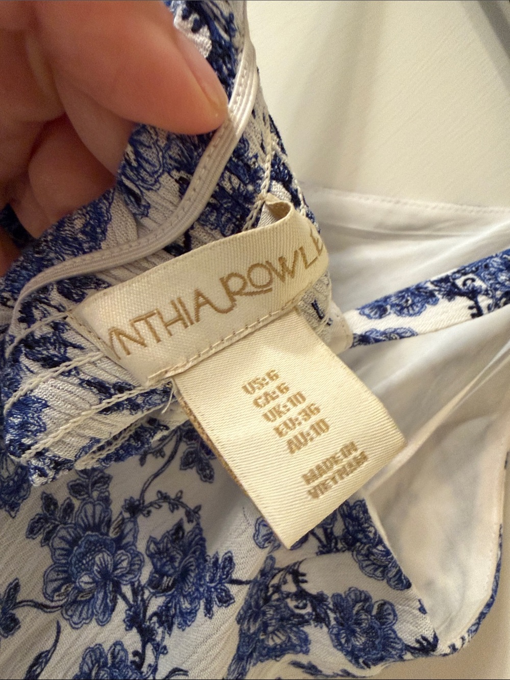 Cynthia Rowley Blue and White Floral Maxi Dress - Picture 6 of 6
